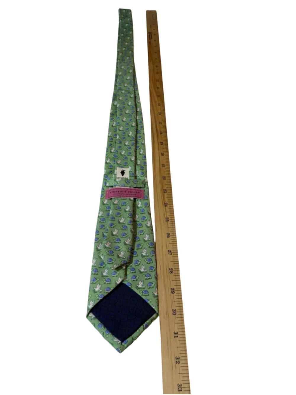Vineyard Vines Martha’s Vineyard Turtle Dove Silk Tie Preppy Green